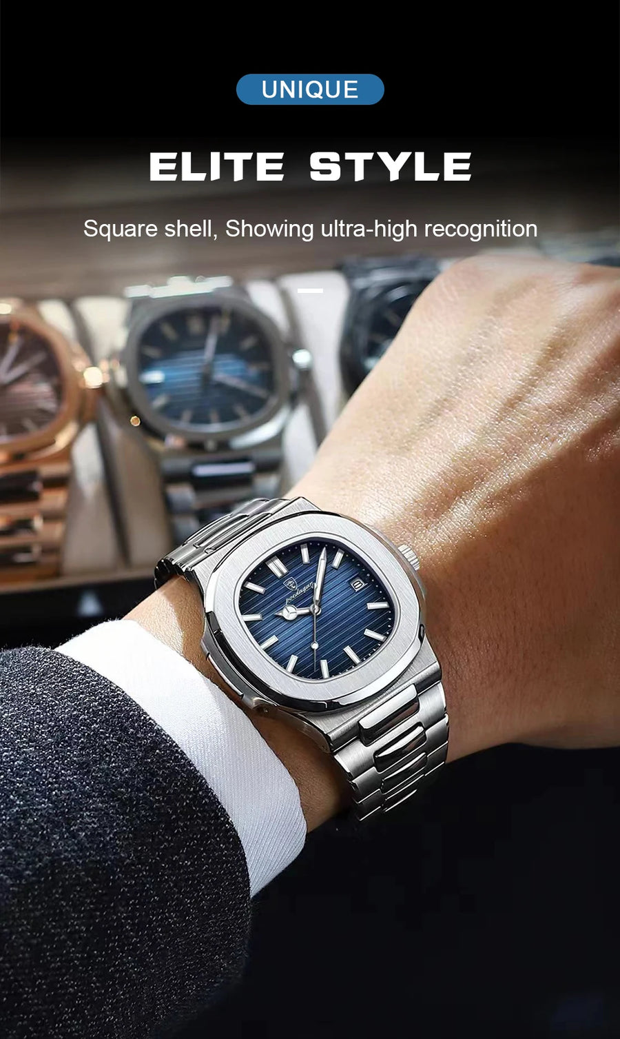 POEDAGAR 613 – Reloj Luxury Square