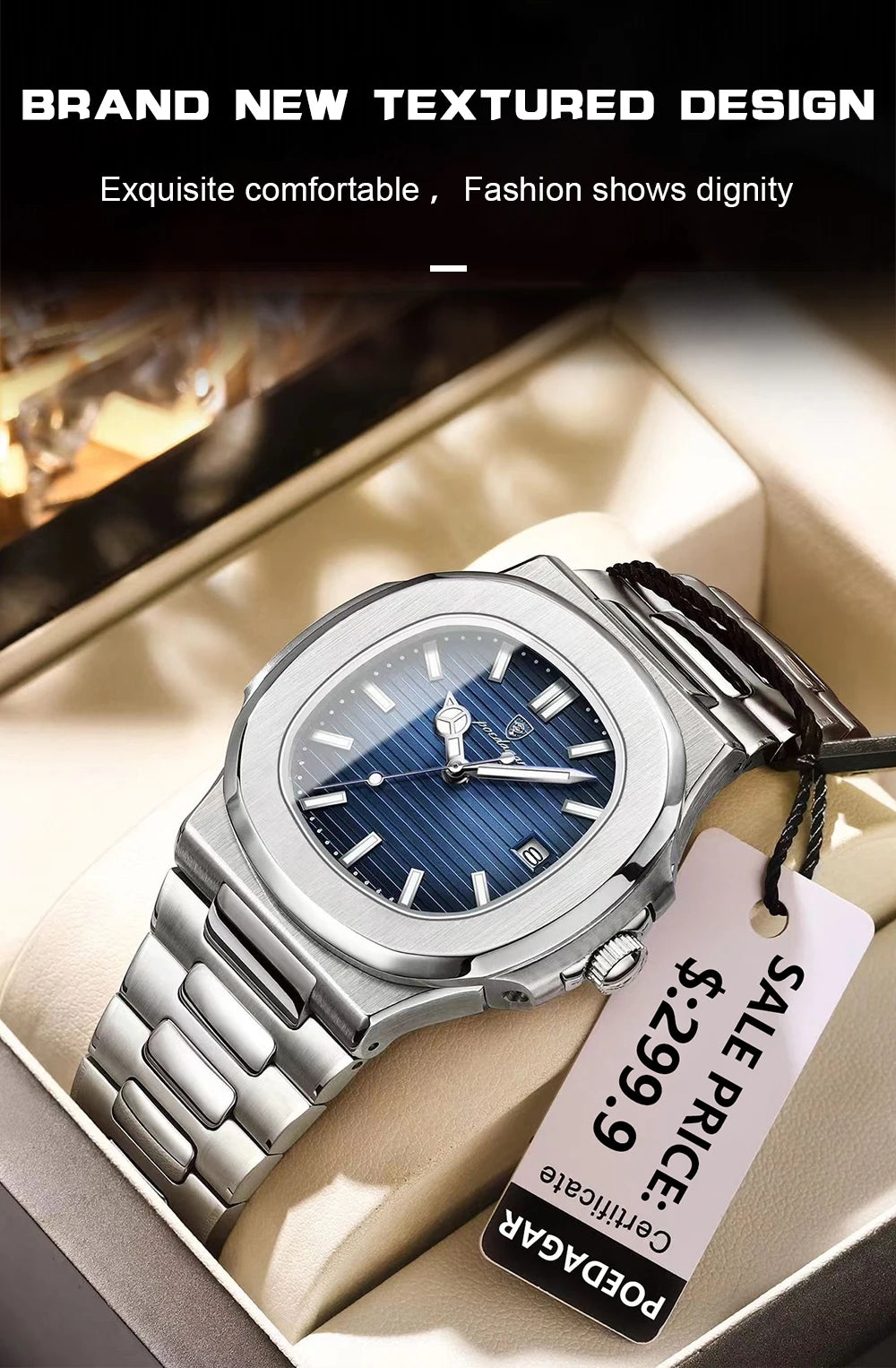 POEDAGAR 613 – Reloj Luxury Square